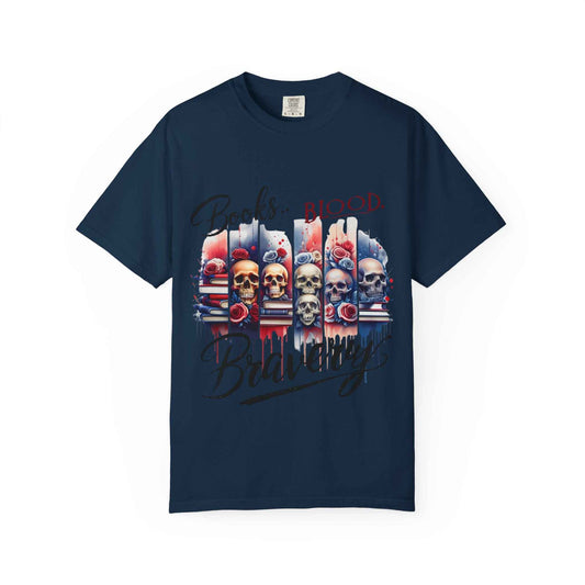 Books, Blood, and Bravery | Patriotic Graphic Tshirt