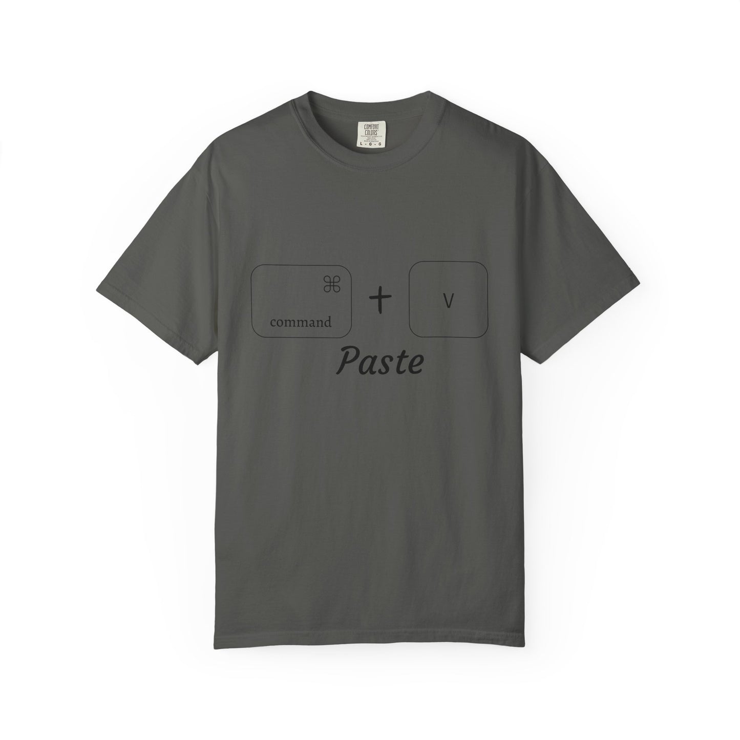 Command + V - paste T-Shirt (black border)