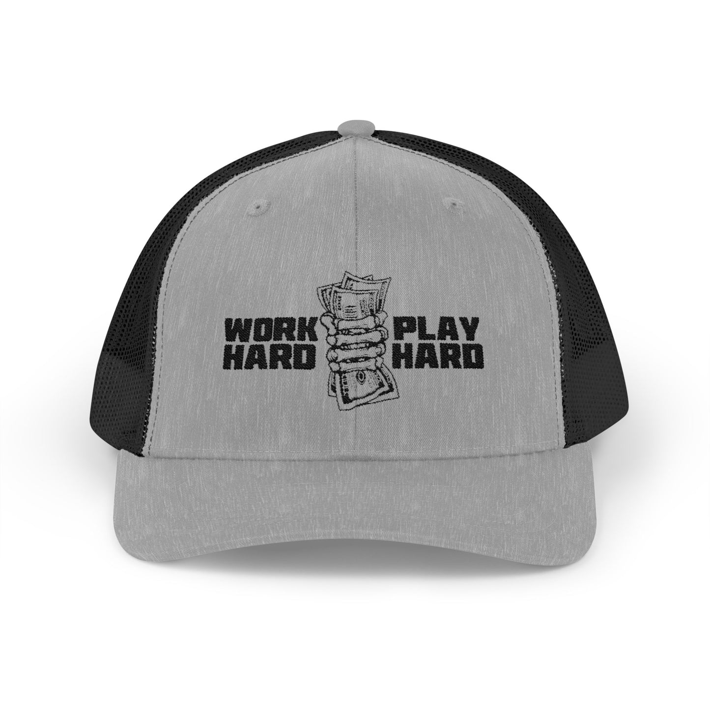 Work Hard Play Hard Snapback Trucker Cap