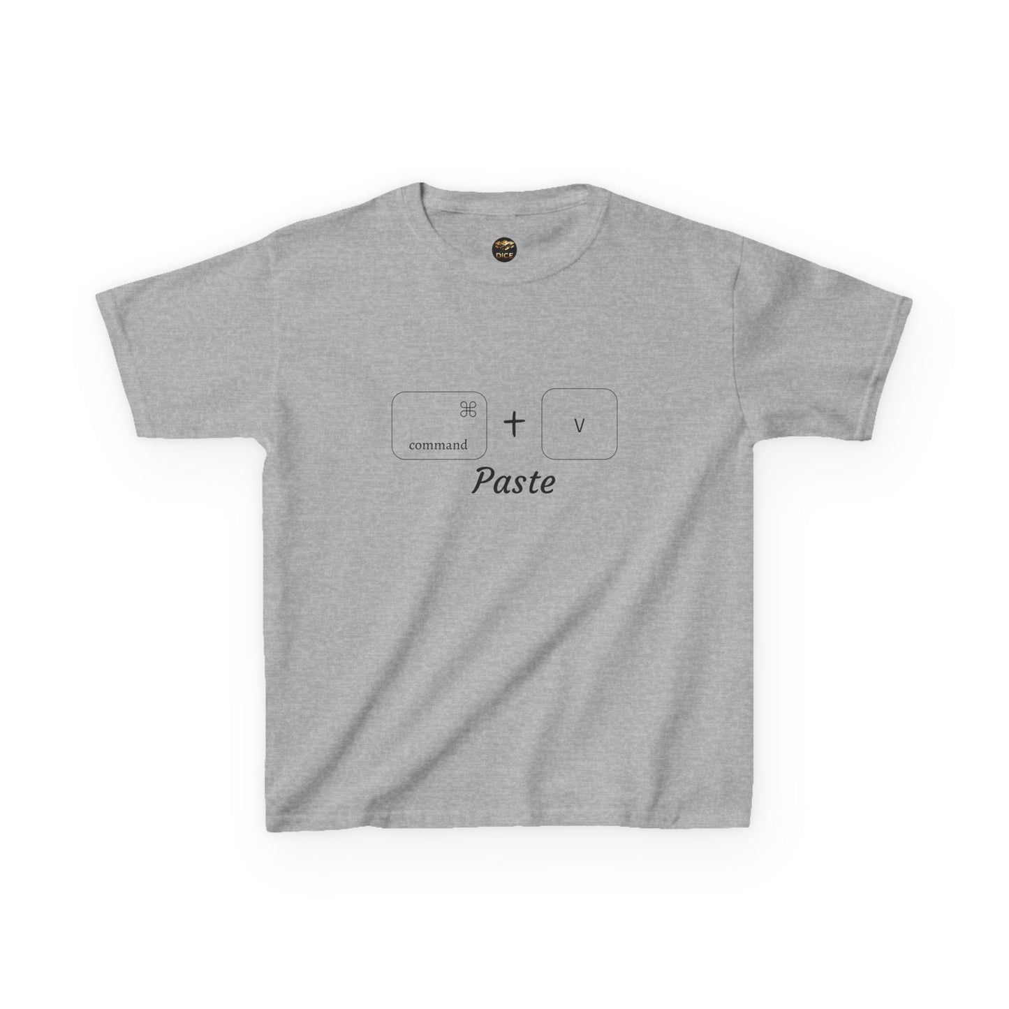 Kids Command + V - Paste Tshirt (Black Border)