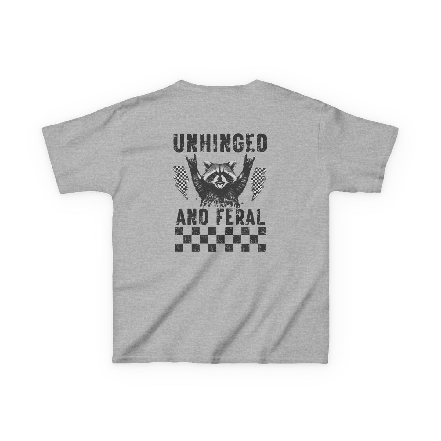Unhinged & Feral Raccoon big Kids Tee