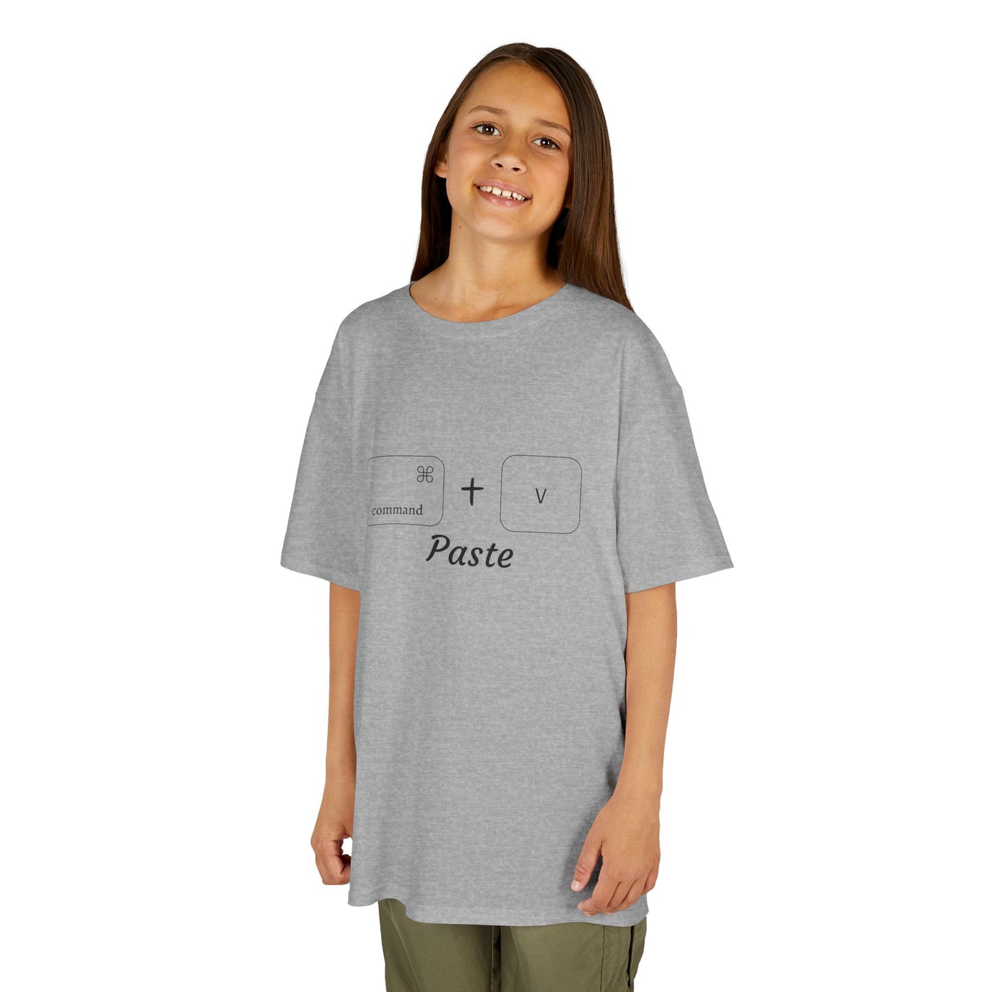 Kids Command + V - Paste Tshirt (Black Border)