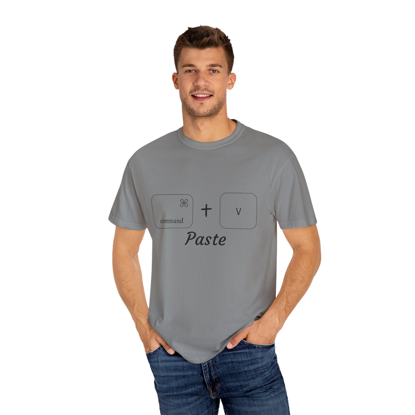 Command + V - paste T-Shirt (black border)