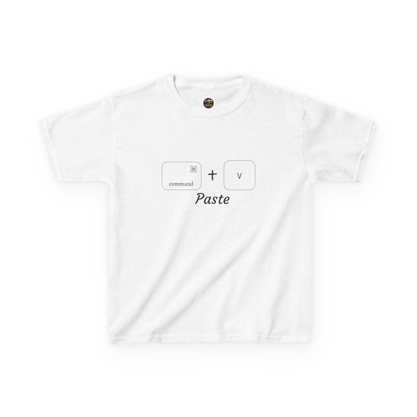 Kids Command + V - Paste Tshirt (Black Border)