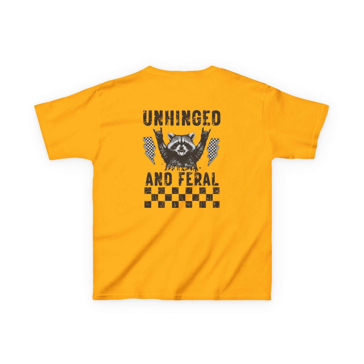Unhinged & Feral Raccoon big Kids Tee