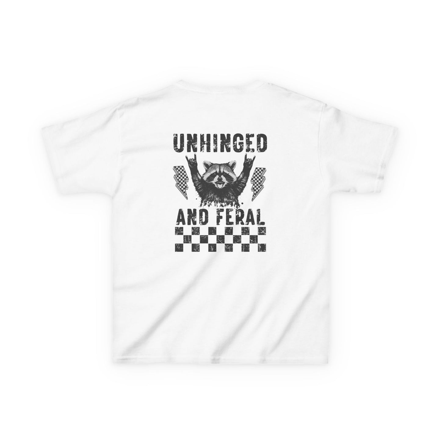 Unhinged & Feral Raccoon big Kids Tee
