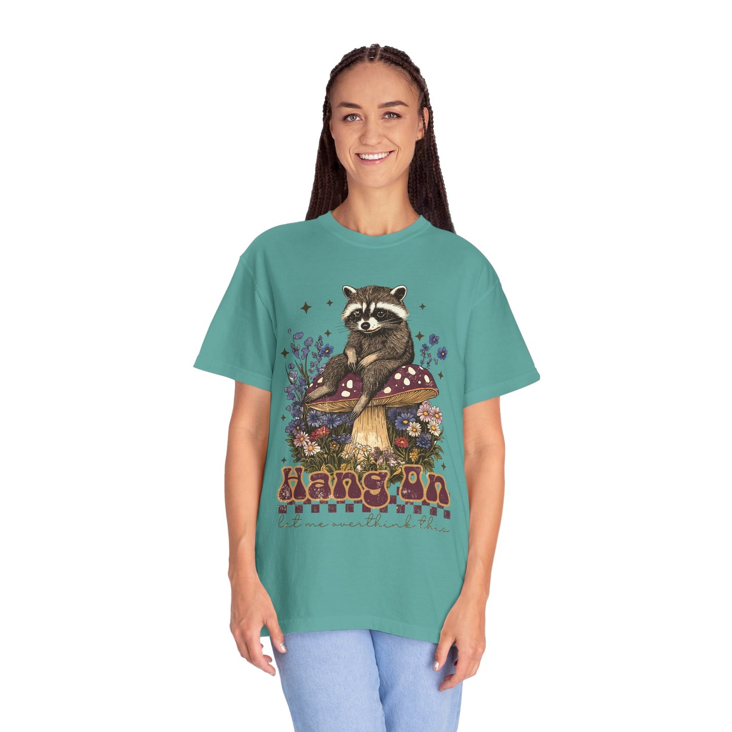 Whimsical Raccoon T-Shirt - "Hang On, Let Me Overthink This"