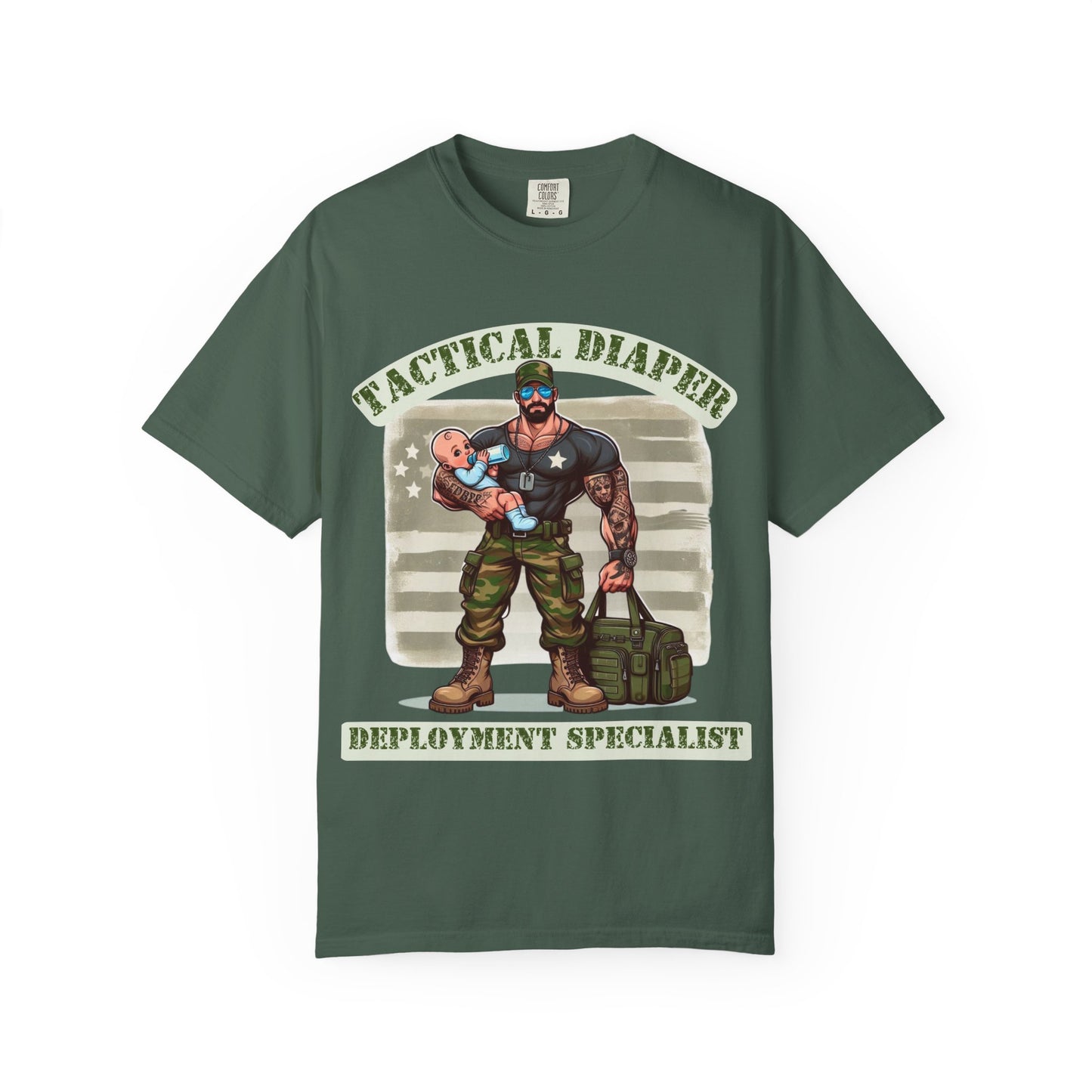 Tactical Dad Tshirt - Green Text