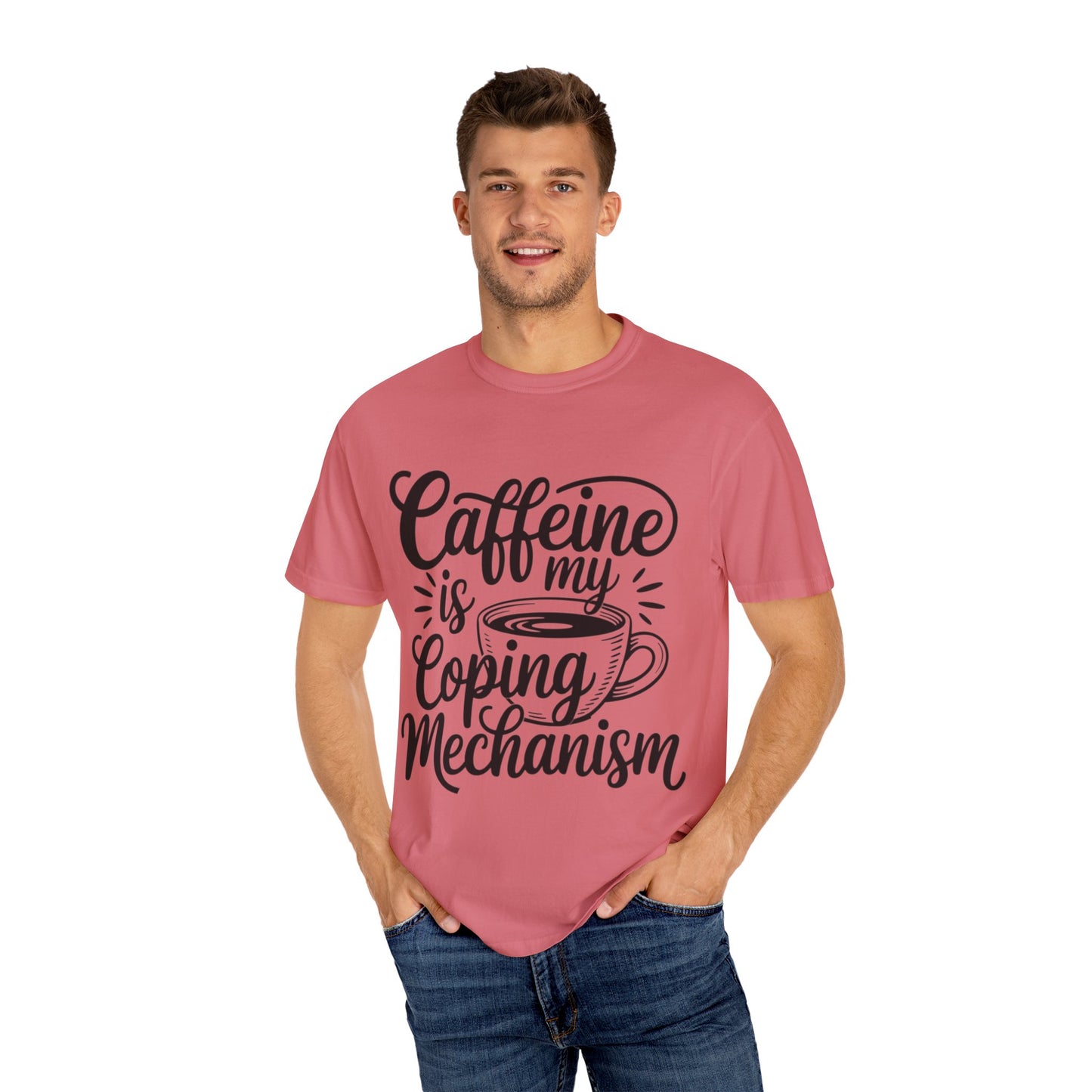 Caffeine is My Coping Mechanism Unisex T-Shirt | Funny Coffee Lover Tee