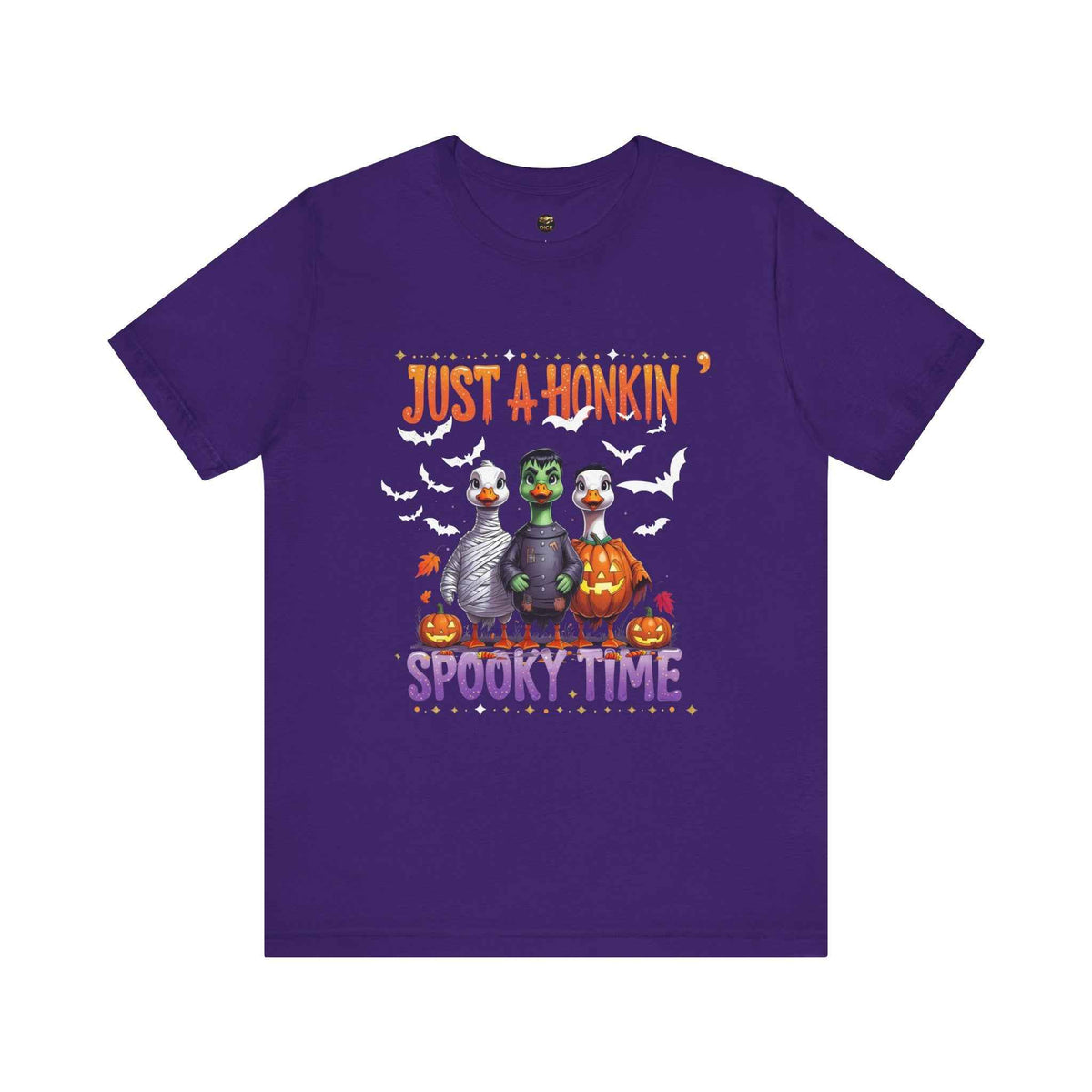 Just a Honkin’ Spooky Time Halloween T-shirt with white bats