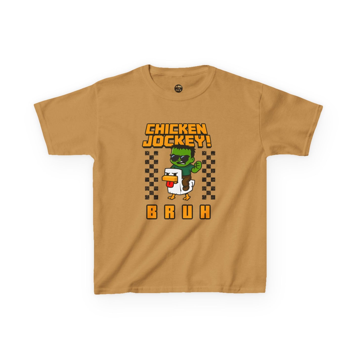 Kids Graphic Tee, Funny Chicken Jockey Design