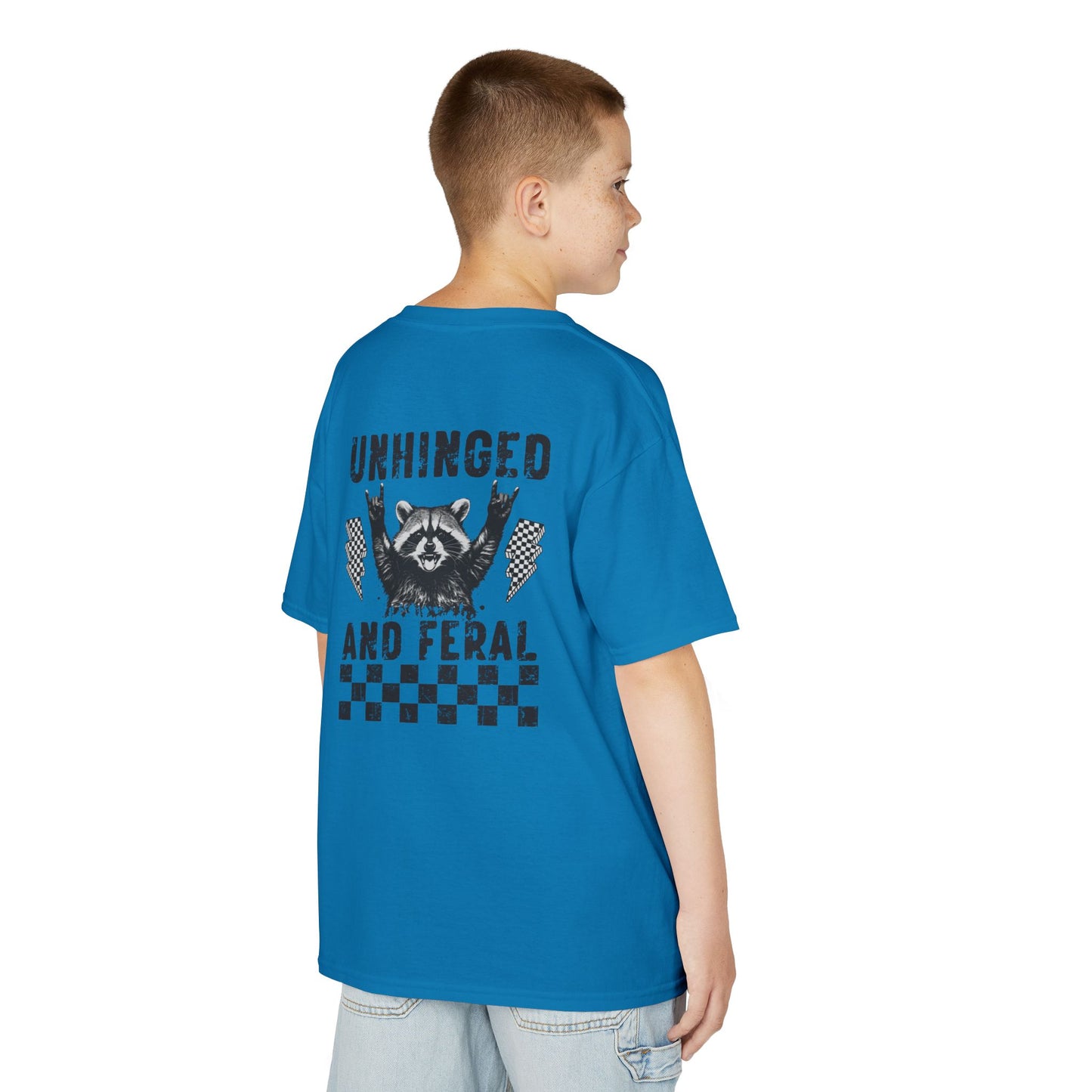 Unhinged & Feral Raccoon big Kids Tee