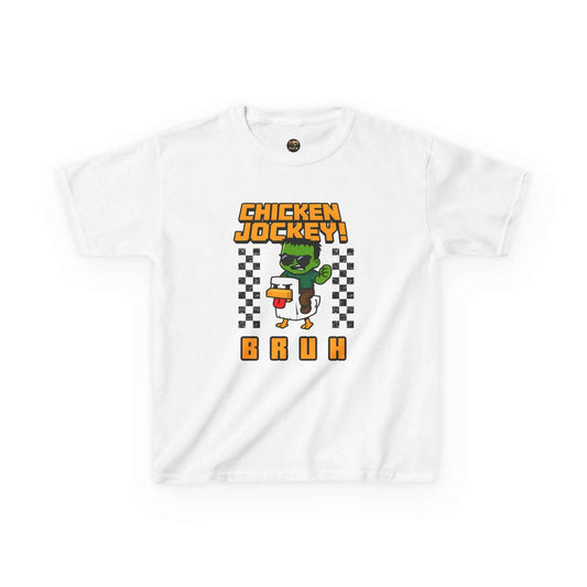 Kids Graphic Tee, Funny Chicken Jockey Design