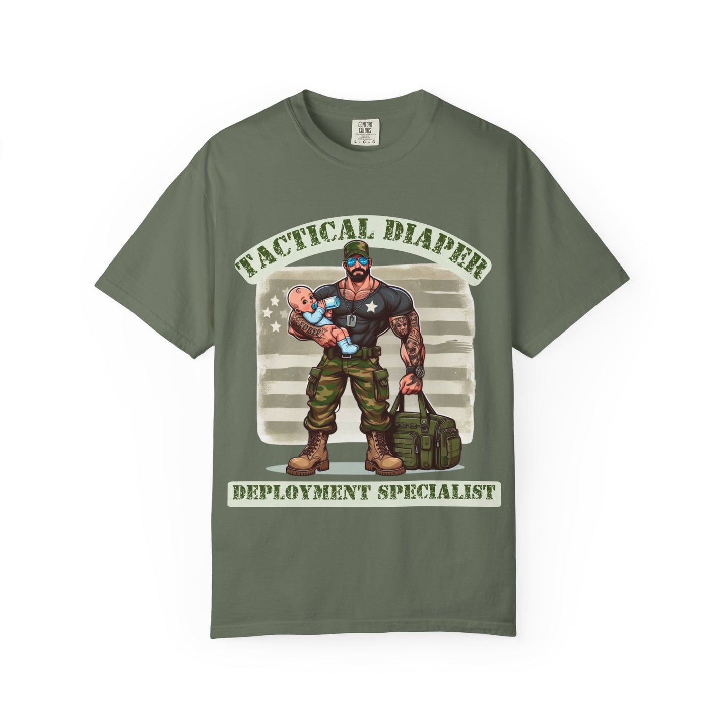 Tactical Dad Tshirt - Green Text