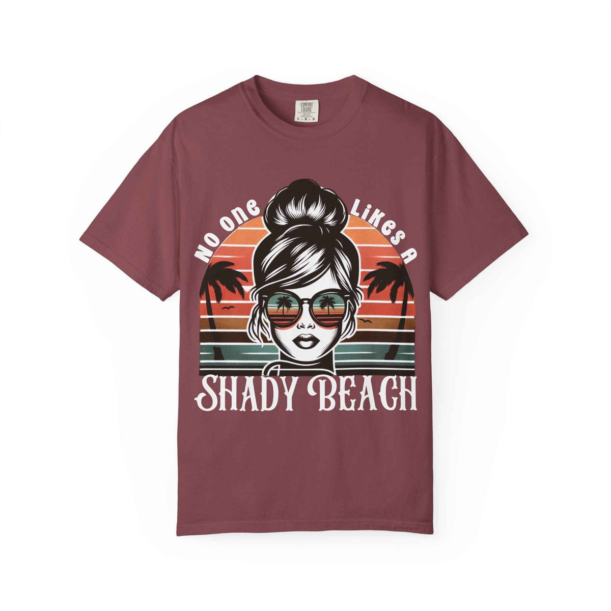 No One Likes a Shady Beach Unisex T-Shirt - Vintage Summer Vibe White Text