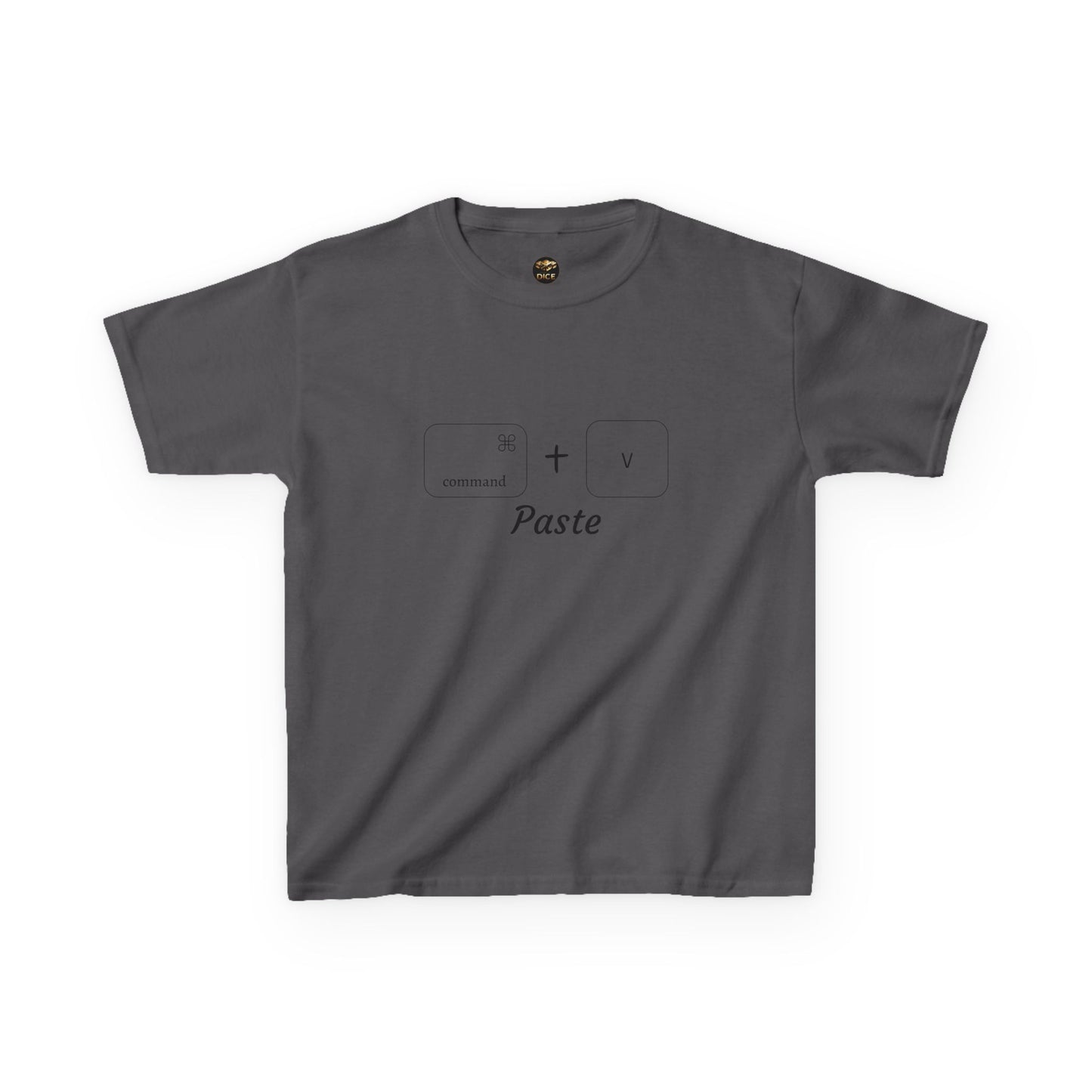 Kids Command + V - Paste Tshirt (Black Border)