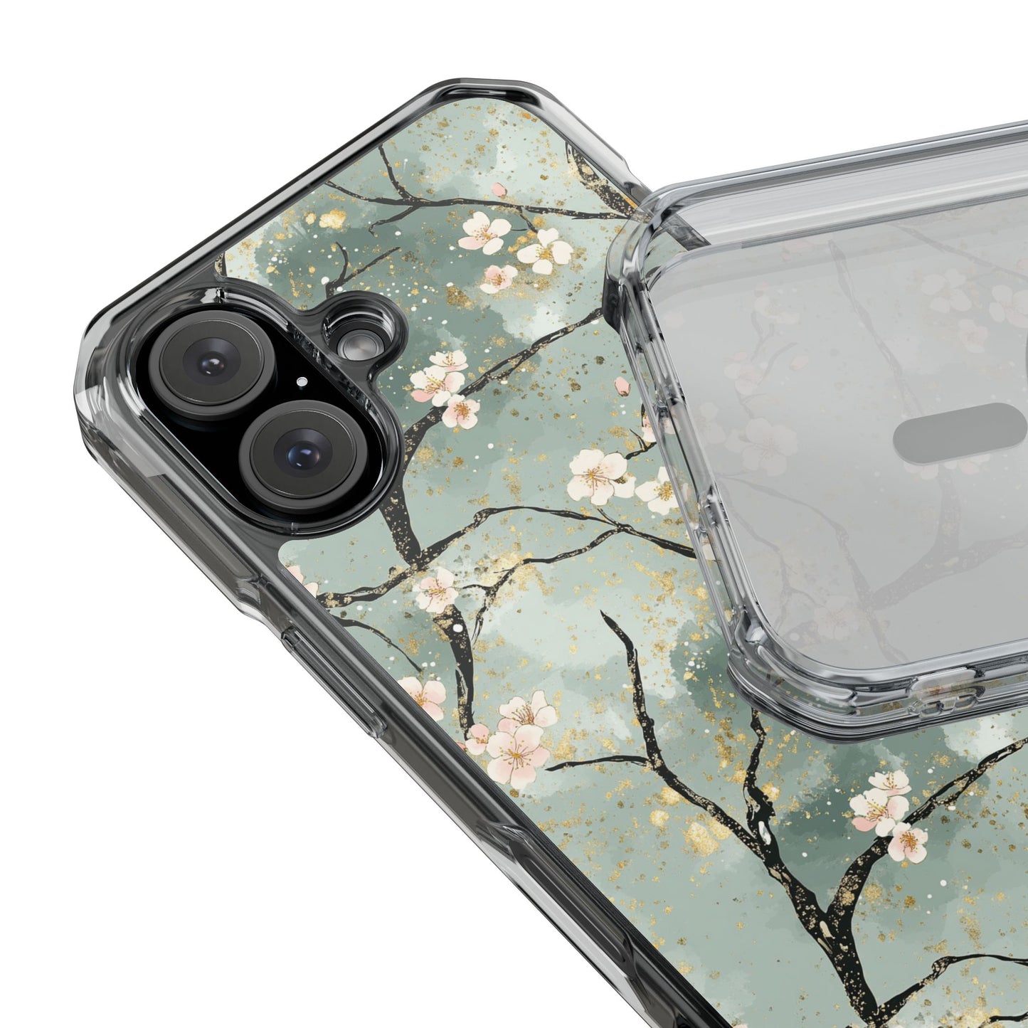 Floral Phone Case, Clear Impact Case, Nature Inspired Design