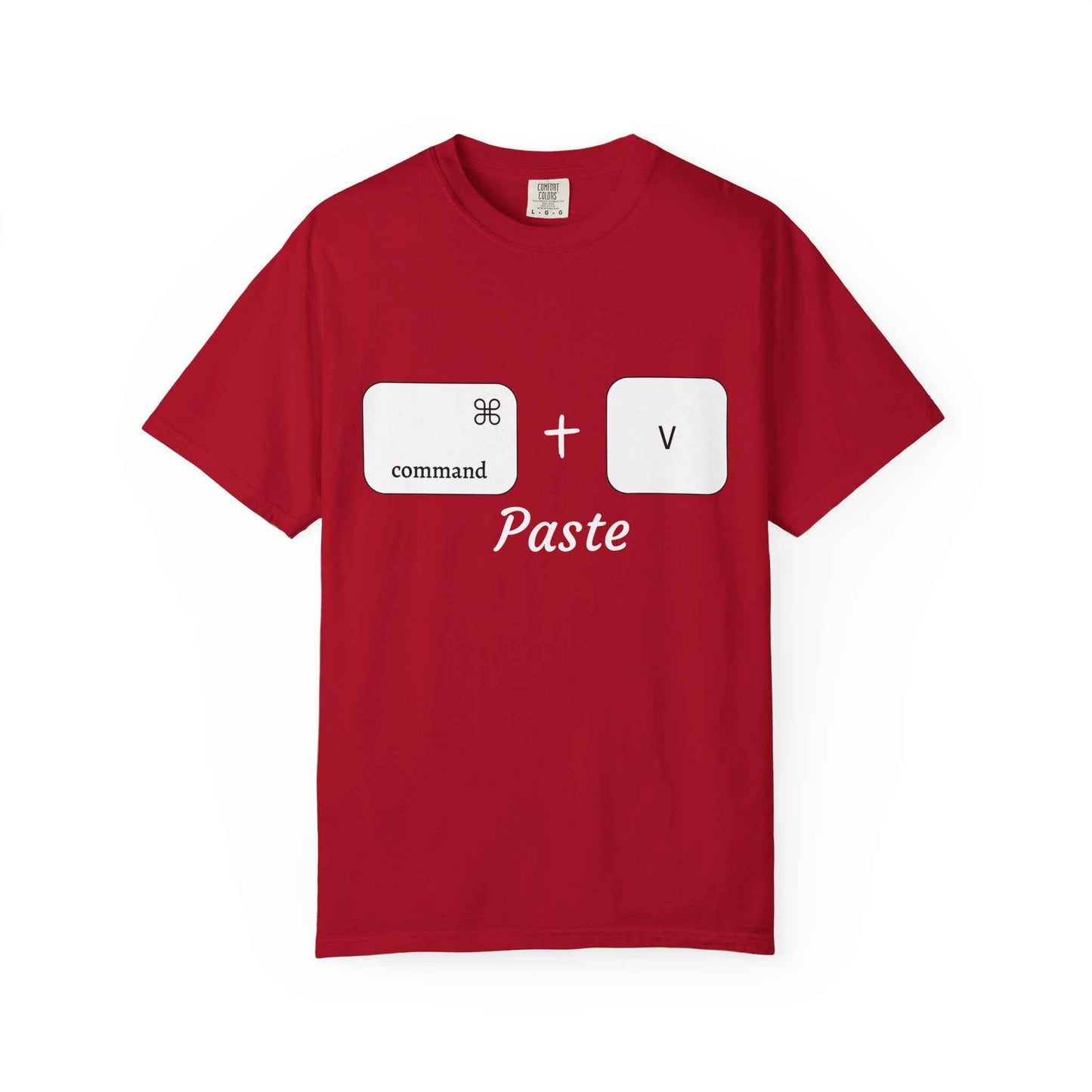 Command + V - Paste T-Shirt (white)