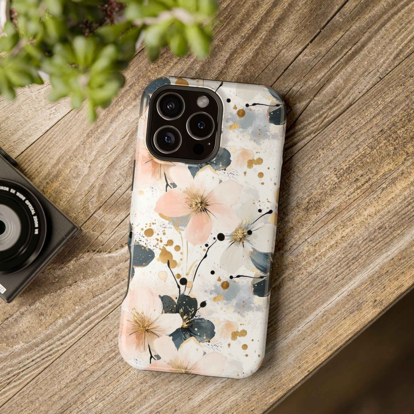 Flower Pattern Magnetic Tough Cases