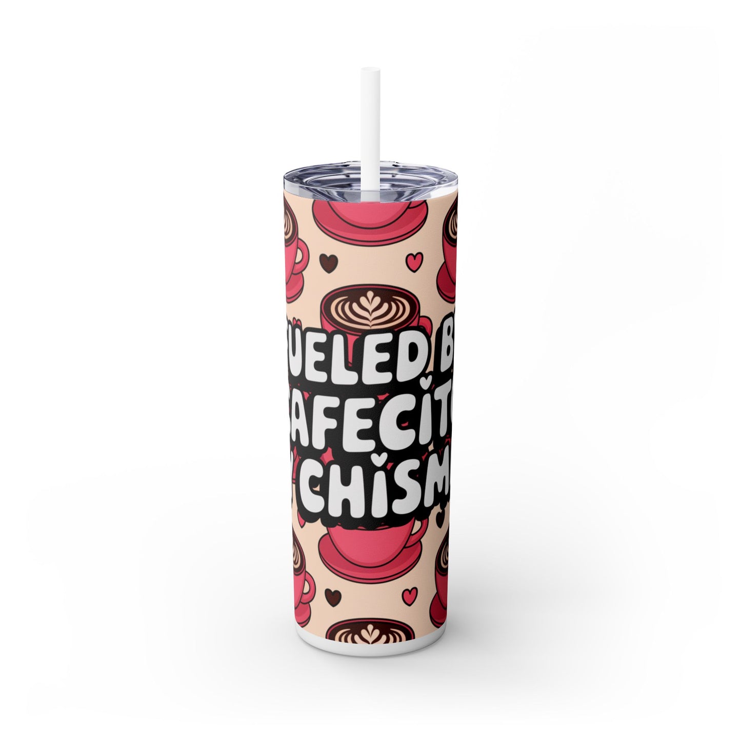 Coffee Lover's Skinny Tumbler with Straw - 20oz