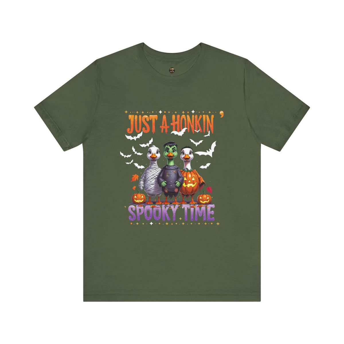 Just a Honkin’ Spooky Time Halloween T-shirt with white bats
