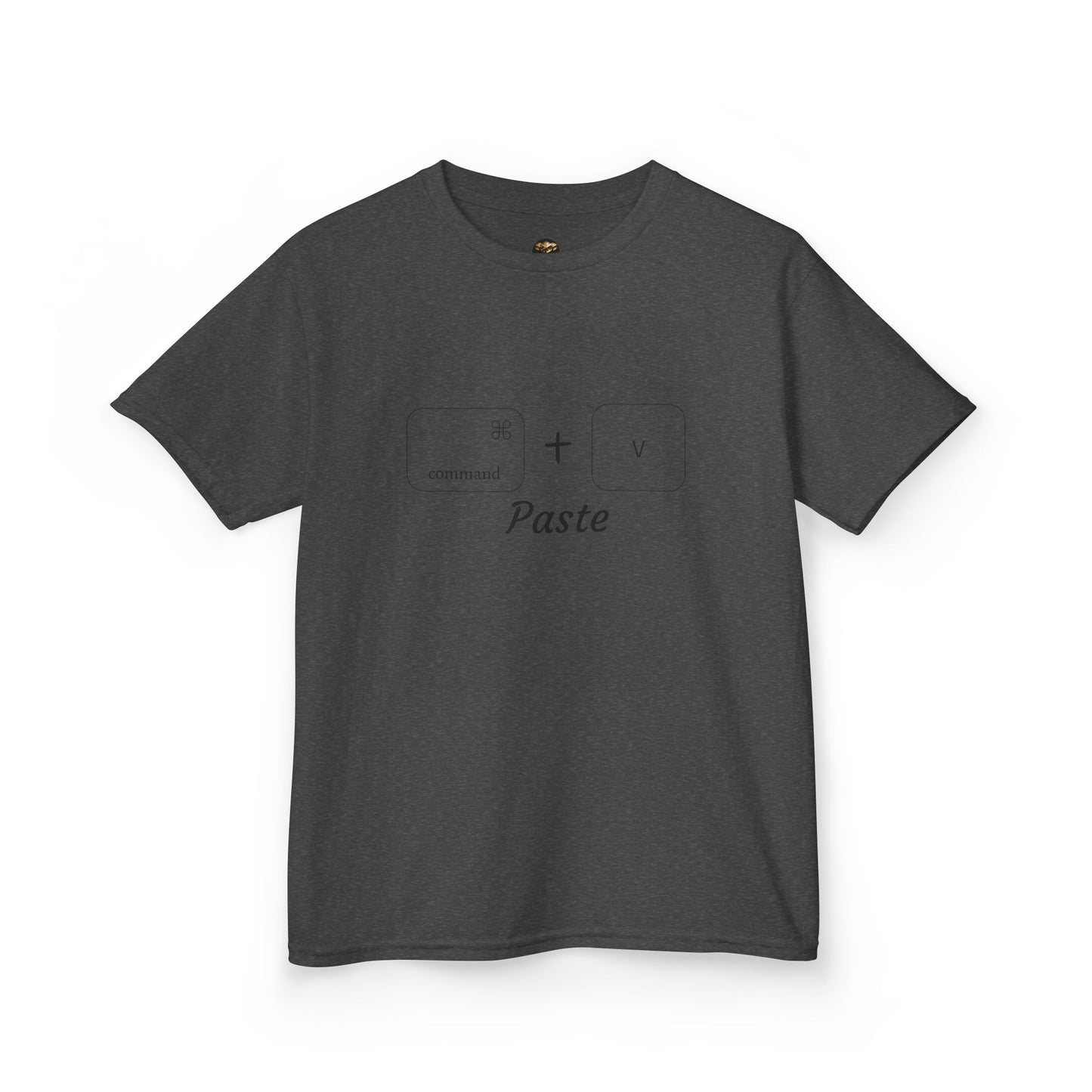Kids Command + V - Paste Tshirt (Black Border)