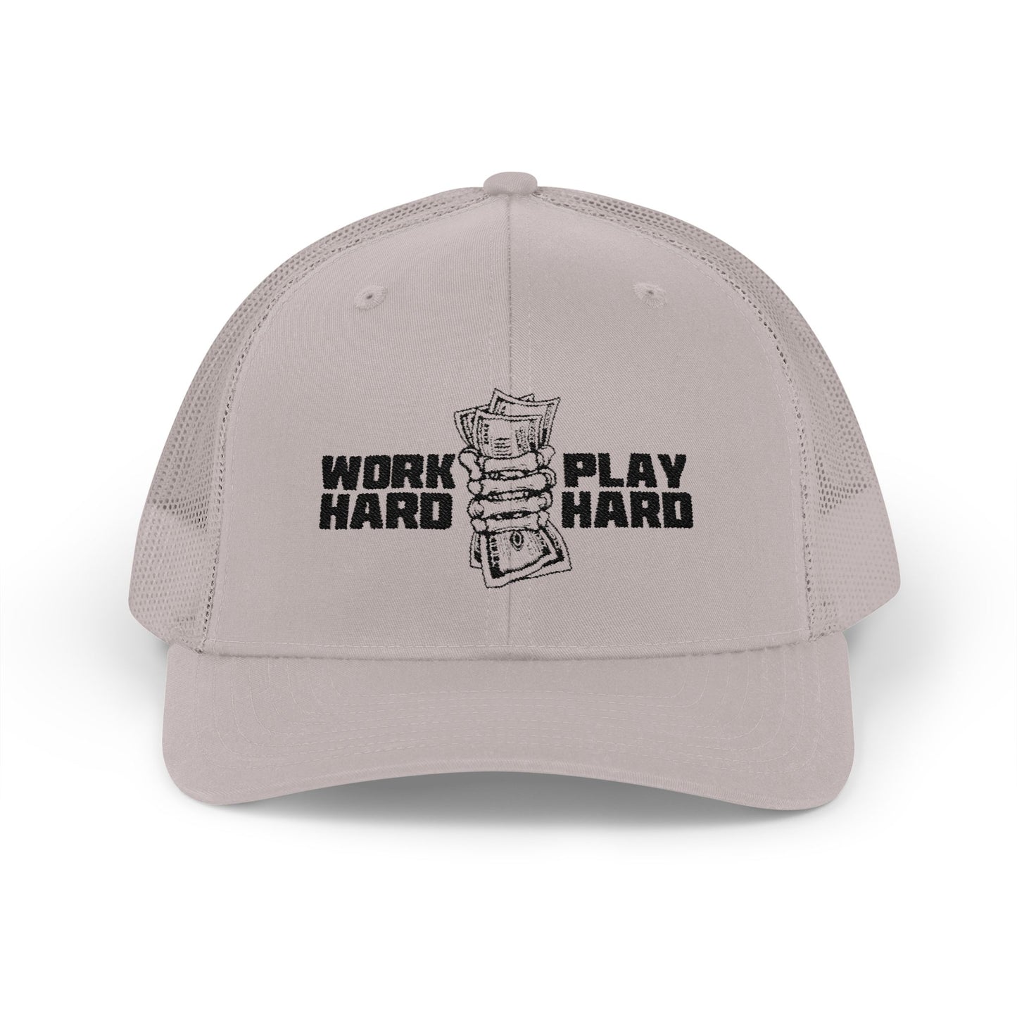 Work Hard Play Hard Snapback Trucker Cap