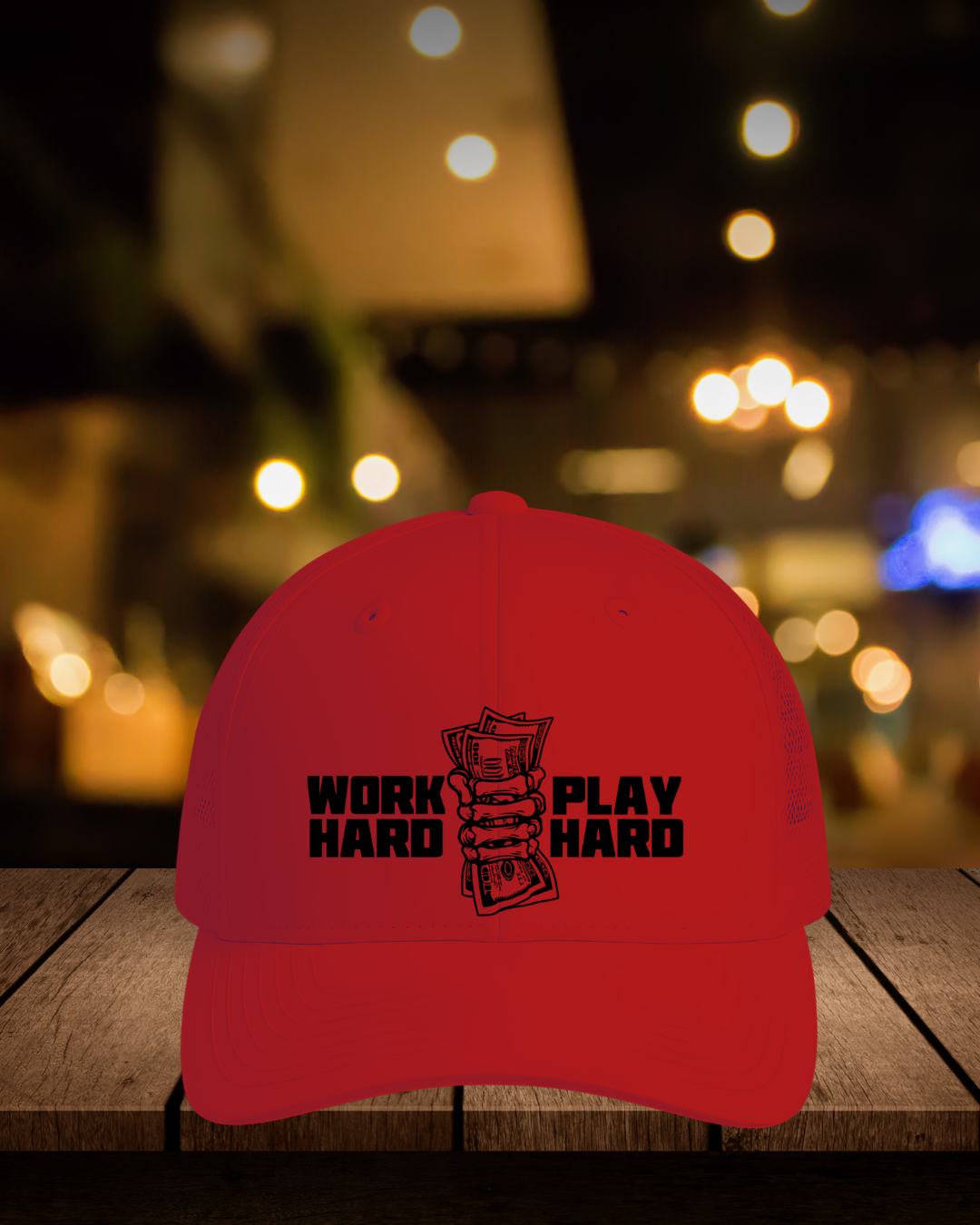 Work Hard Play Hard Snapback Trucker Cap