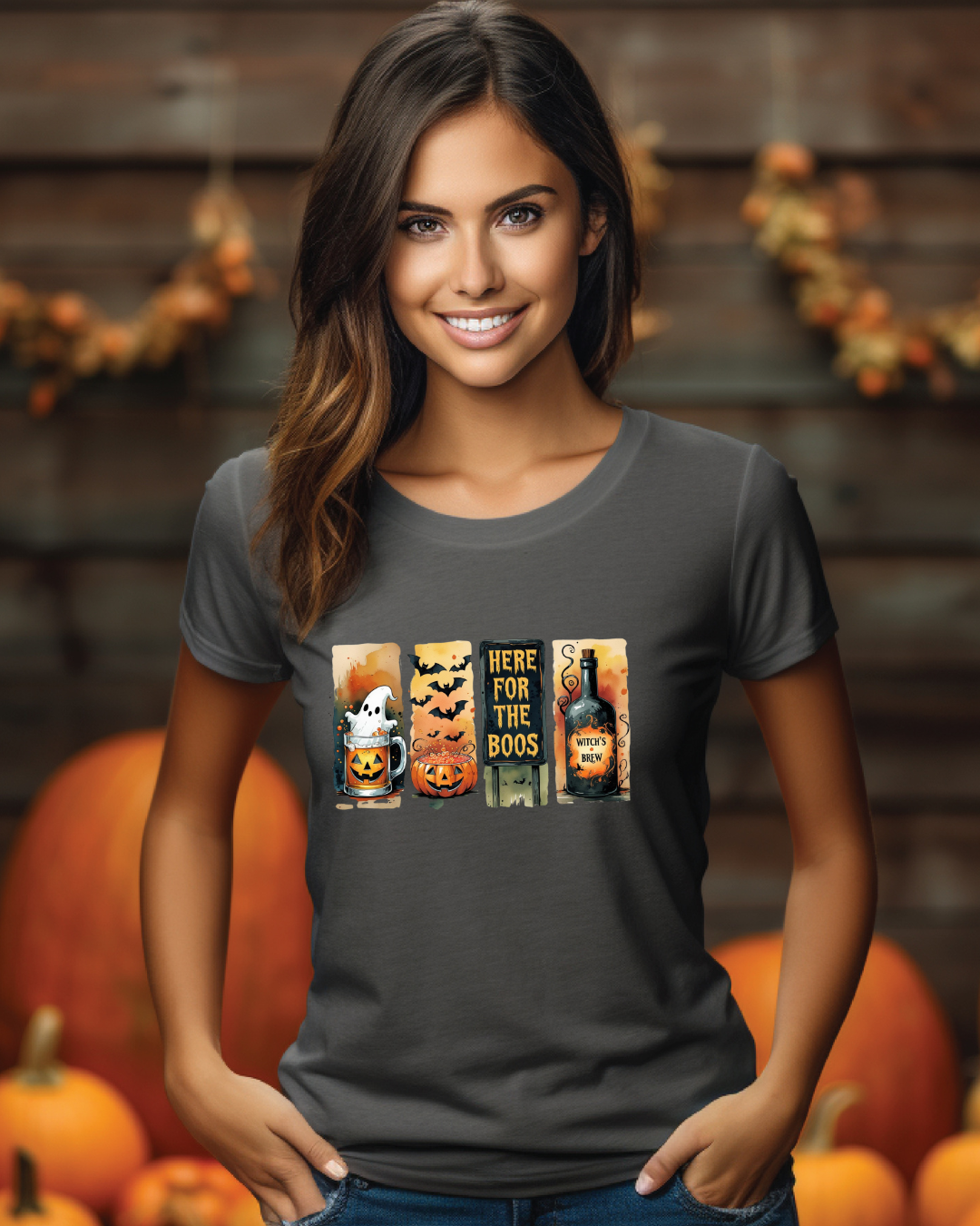 Halloween Unisex Tee - Here for the Boos