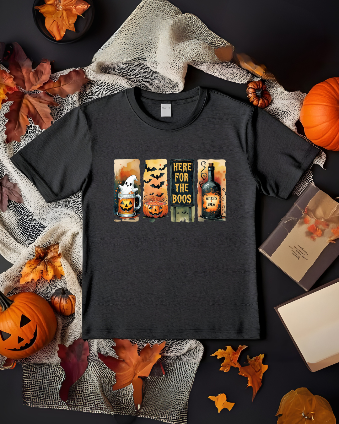 Halloween Unisex Tee - Here for the Boos