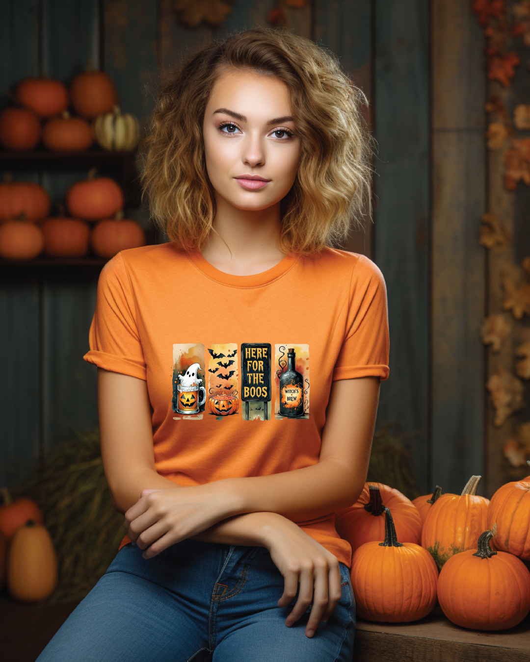 Halloween Unisex Tee - Here for the Boos