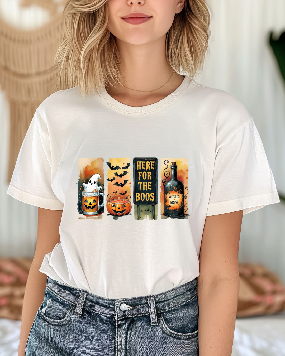 Halloween Unisex Tee - Here for the Boos