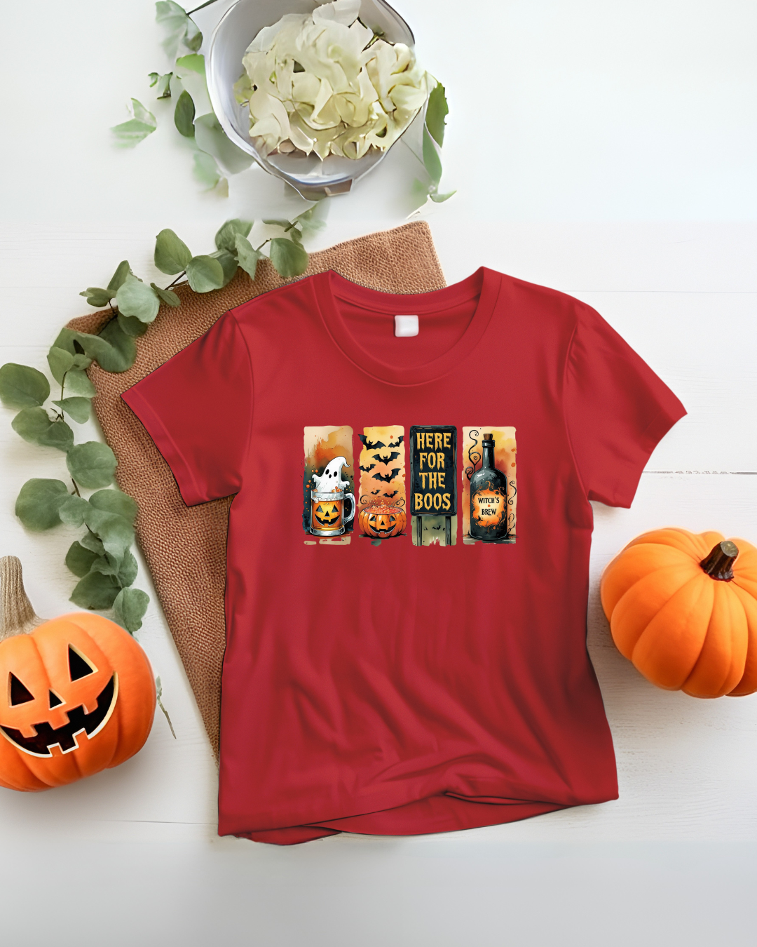 Halloween Unisex Tee - Here for the Boos