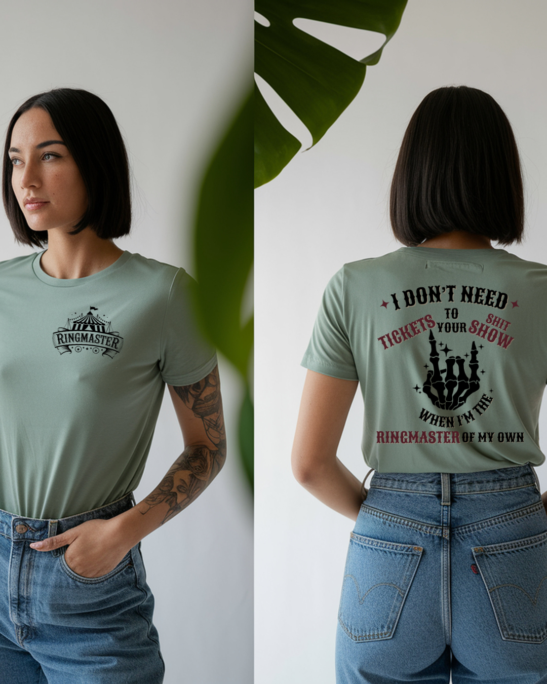 Ringmaster Of My Own Shit Show Graphic Tee (Black Text)