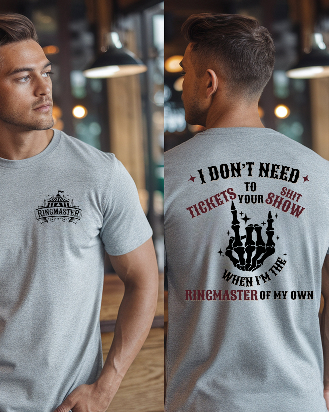 Ringmaster Of My Own Shit Show Graphic Tee (Black Text)