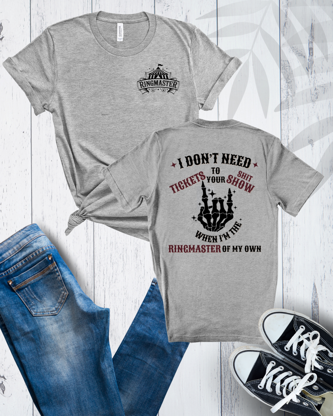 Ringmaster Of My Own Shit Show Graphic Tee (Black Text)
