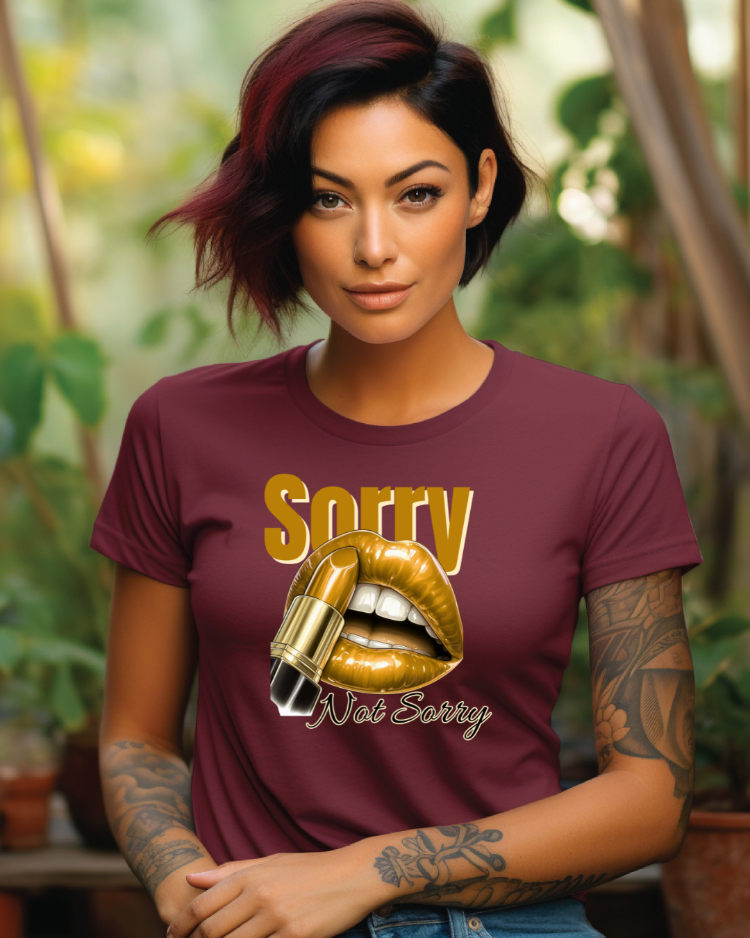 Sorry Not Sorry Fashionable Graphic Tee