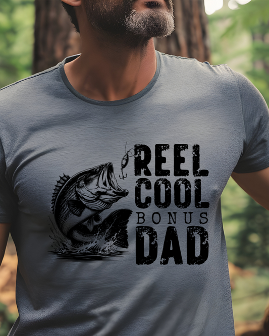 Reel Cool Bonus Dad T-Shirt - Designs By Dice