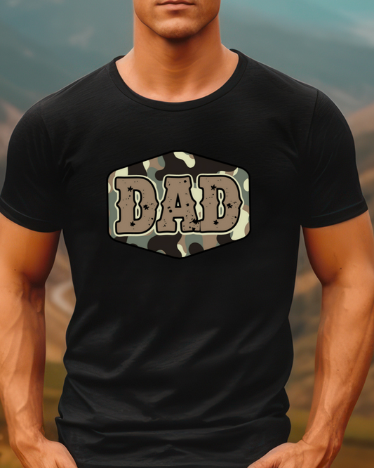 Cool Camo Dad Tee - Unisex Jersey Short Sleeve Shirt - Designs By Dice