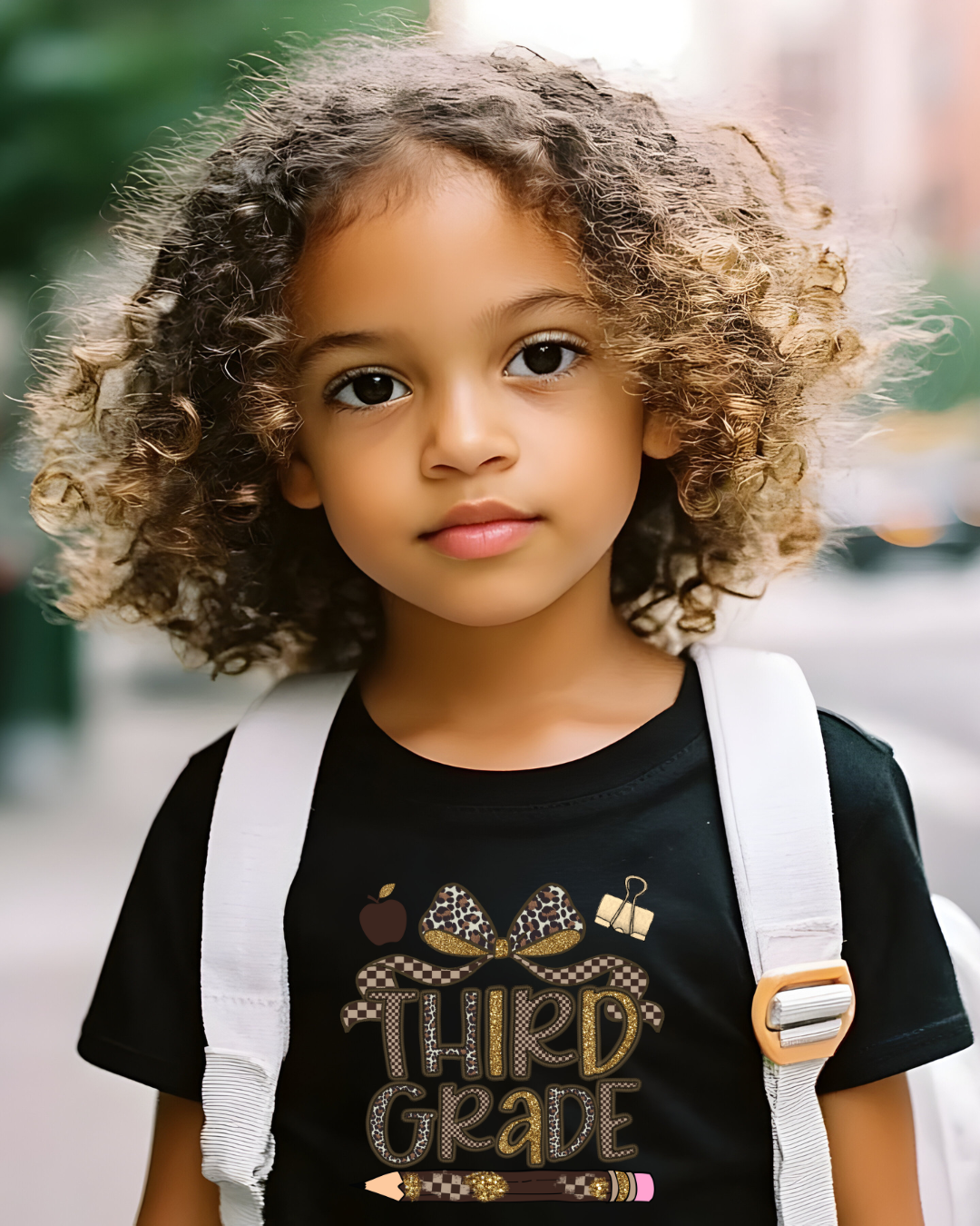 Leopard Print Third Grade Kids Tee