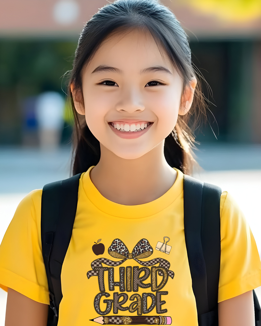 Leopard Print Third Grade Kids Tee