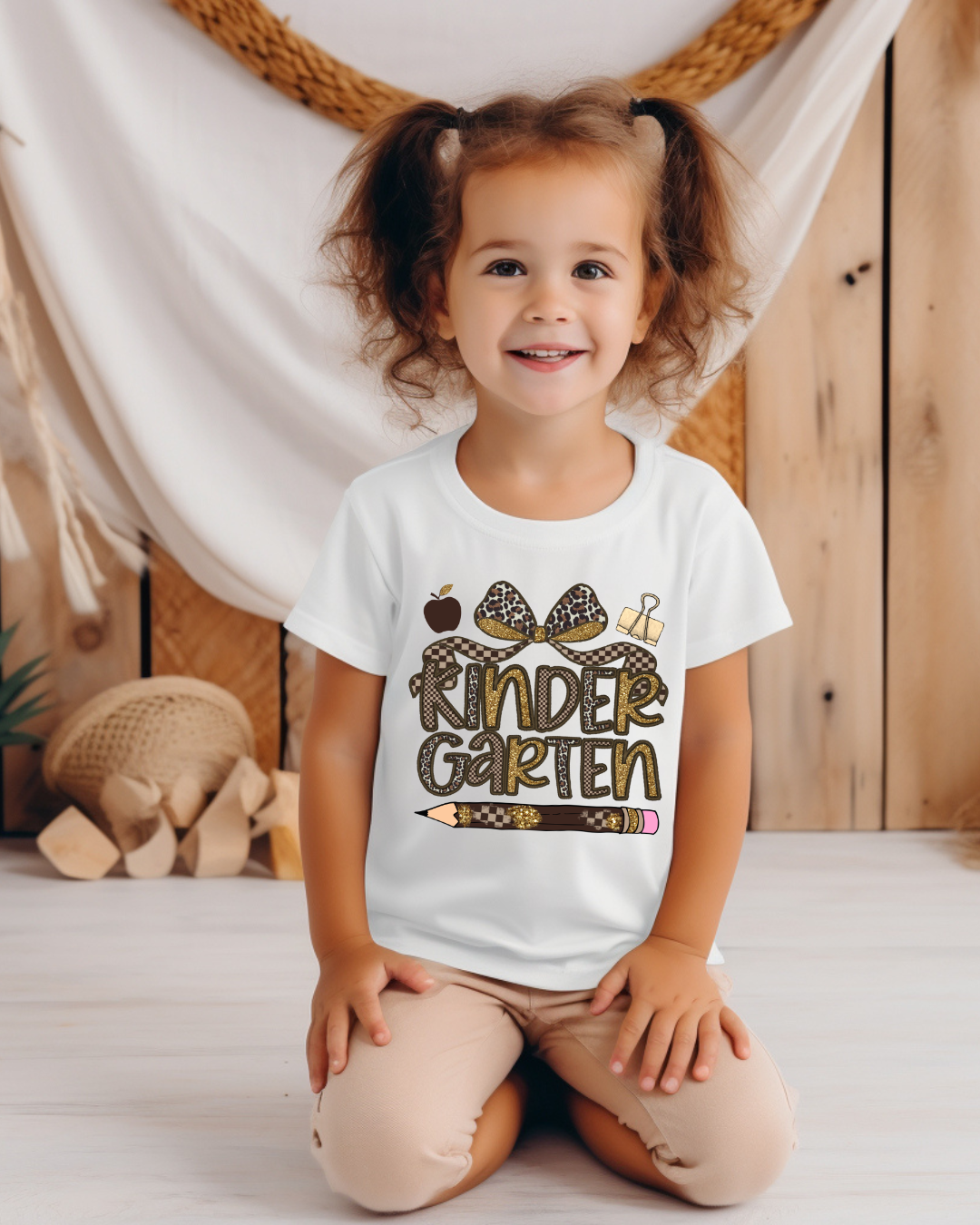 Leopard Print Kindergarten Kids Tee