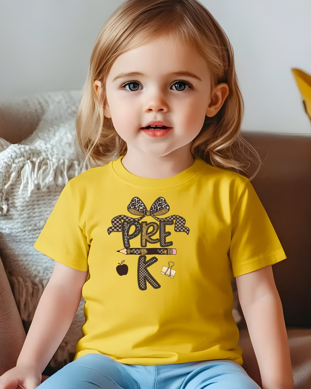 Leopard Print PREK Kids Heavy Cotton Tee