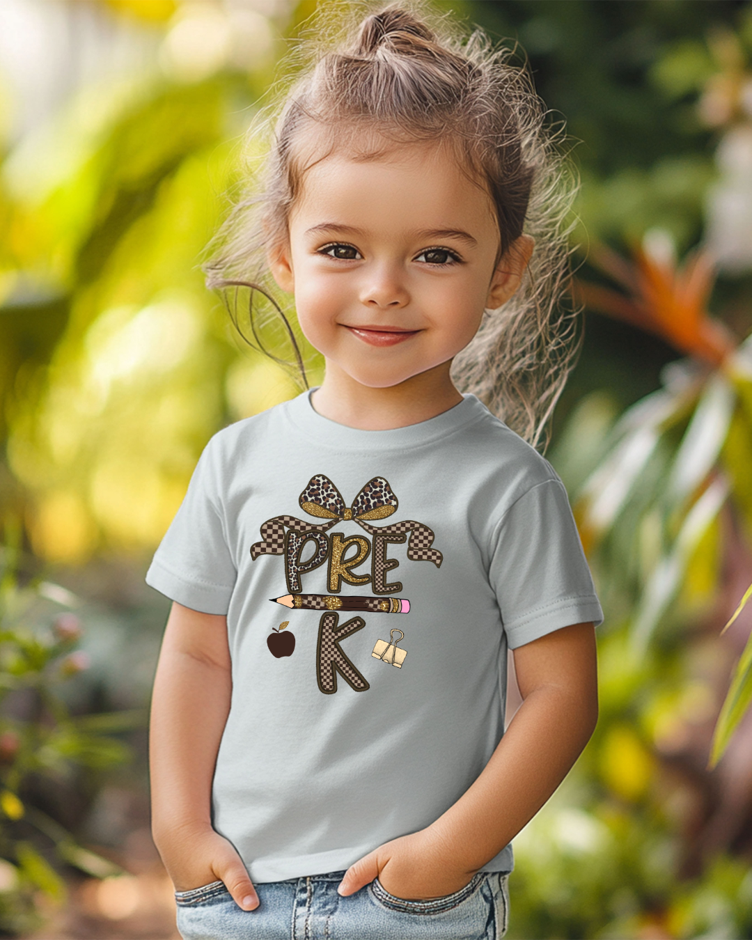 Leopard Print PREK Kids Heavy Cotton Tee
