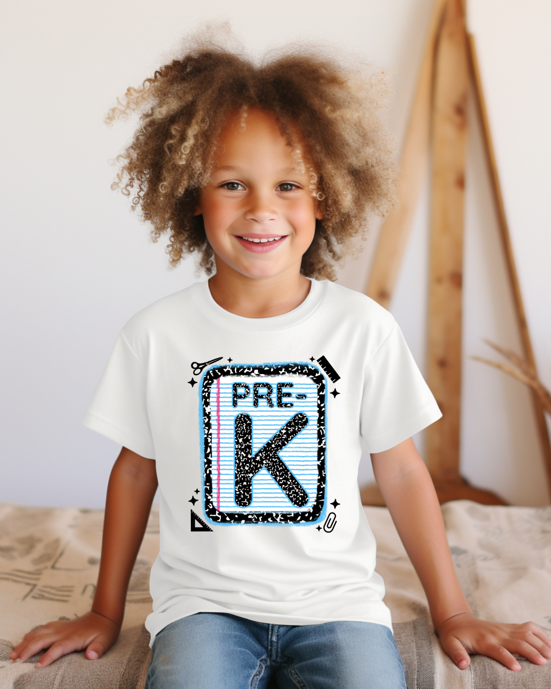 PRE-K Boys Back to School Shirt – Leopard Print Notebook