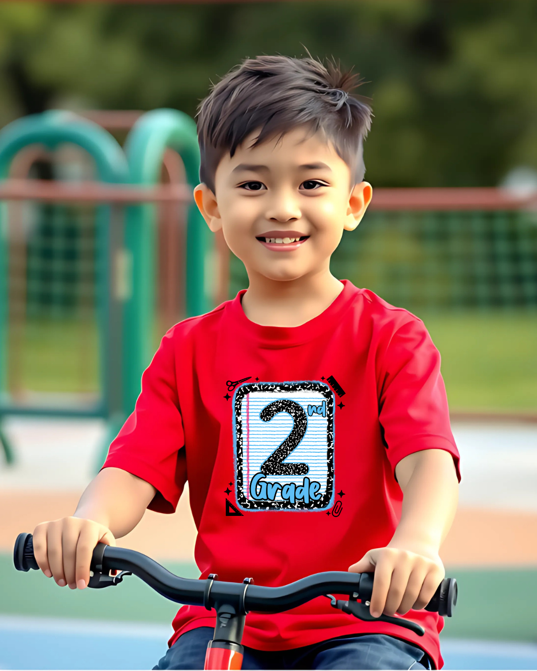 Second Grade Boys Back to School Shirt – Leopard Print Notebook Graphic Tee