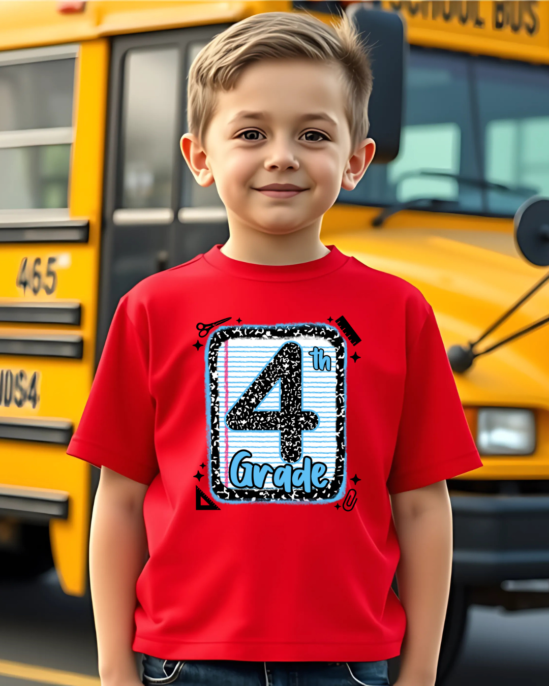 Fourth Grade Boys Back to School Shirt – Leopard Print Graphic Tee