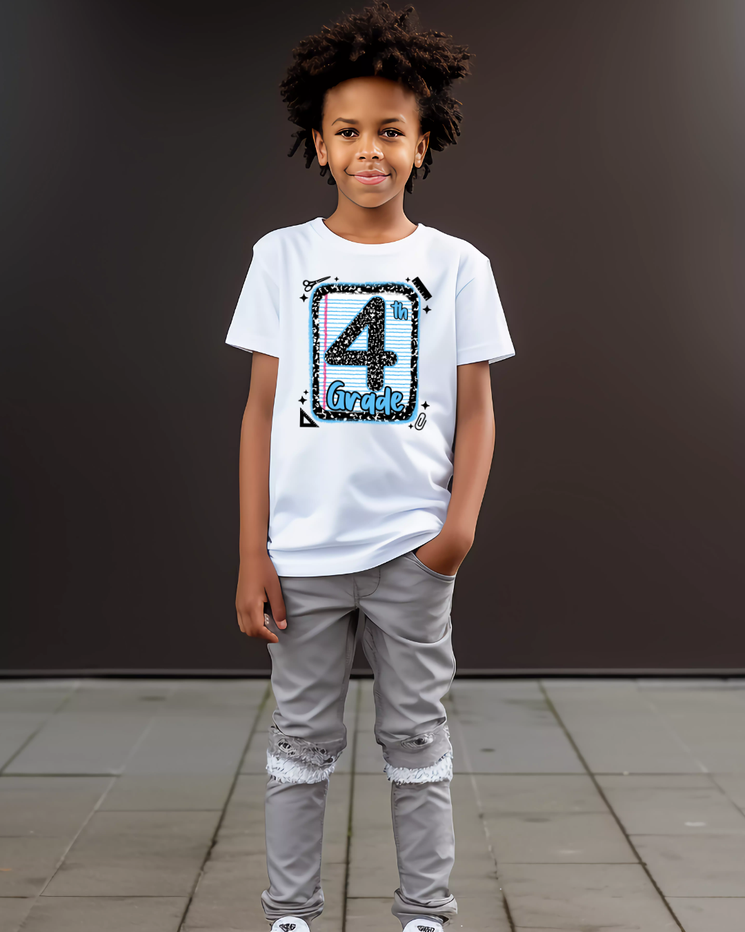 Fourth Grade Boys Back to School Shirt – Leopard Print Graphic Tee