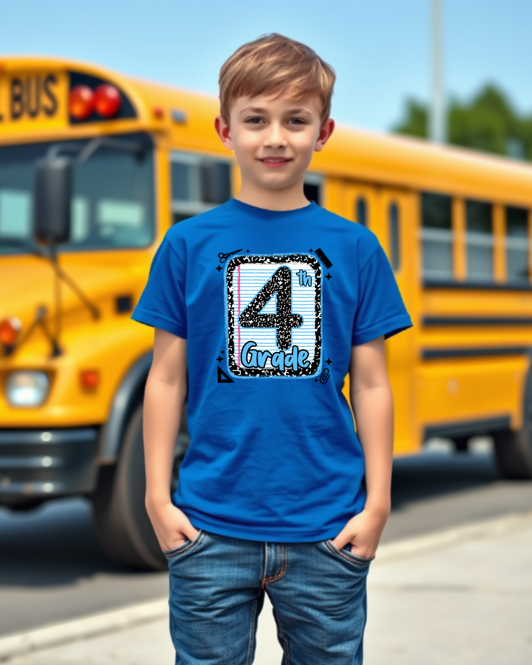 Fourth Grade Boys Back to School Shirt – Leopard Print Graphic Tee