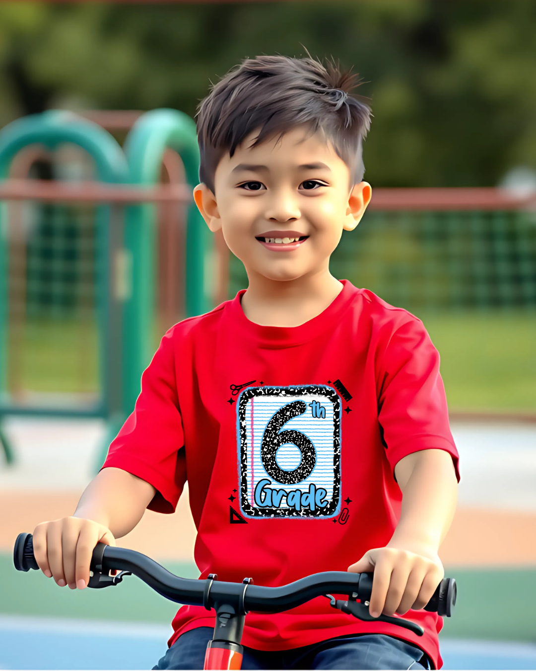 Sixth Grade Boys Back to School Shirt – Leopard Print Notebook Graphic Tee